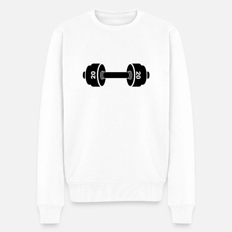 Gewichte - Männer Premium Bio Pullover - Weiß