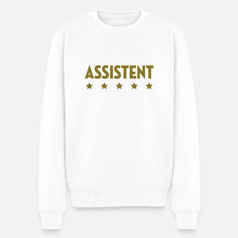 Assistent - Assistentin - Mitarbeiter - Chef - Männer Premium Bio Pullover - Weiß