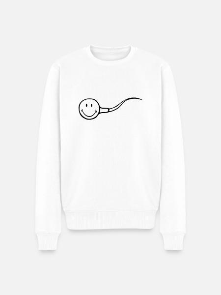 Smiley Sperm - Men's Premium Organic Jumper - white