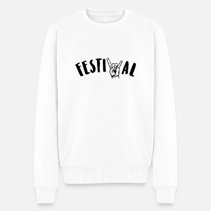 festival - Pull Premium bio Homme - blanc