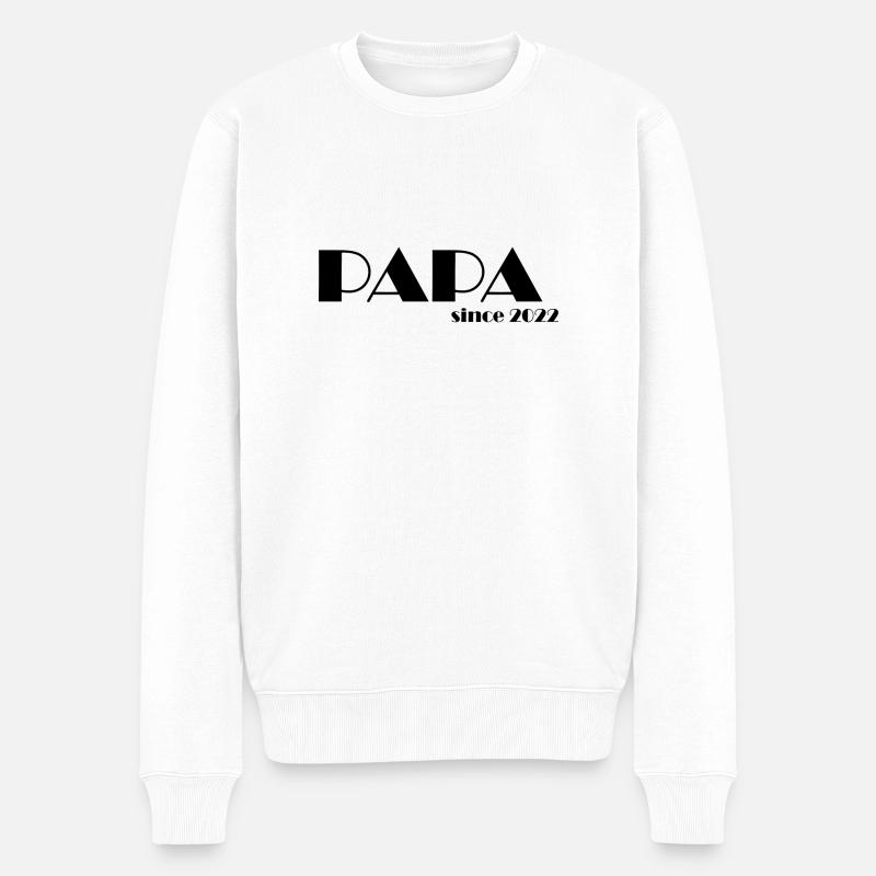 Papa 2022 s - Pull Premium bio Homme - blanc