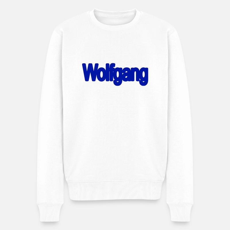 Wolfgang - Männer Premium Bio Pullover - Weiß