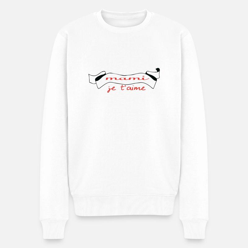 Mami je t'aime - Pull Premium bio Homme - blanc