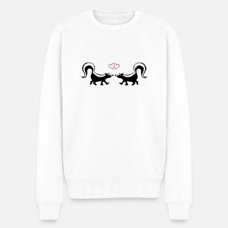 stinktier love - Männer Premium Bio Pullover - Weiß