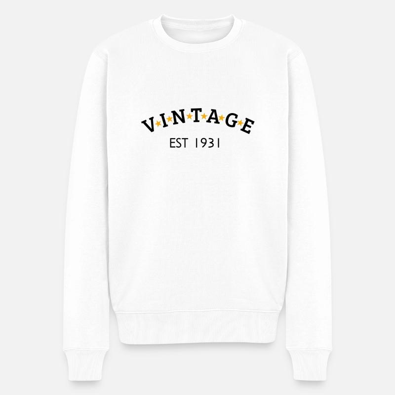 Jahrgang ist 1931 - Männer Premium Bio Pullover - Weiß