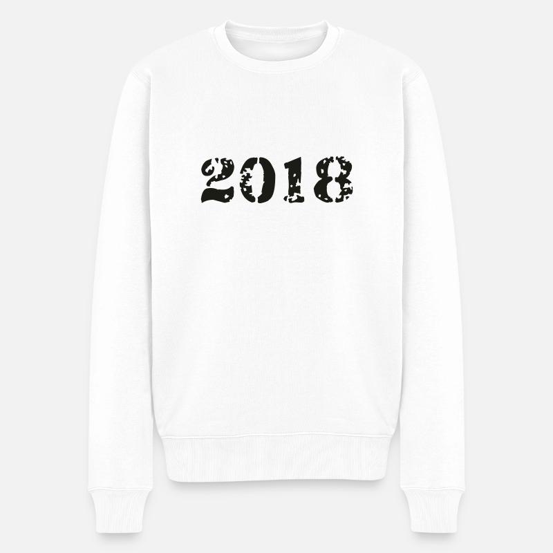 2018 - Männer Premium Bio Pullover - Weiß