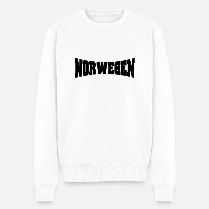 Norvège logo - Pull Premium bio Homme - blanc