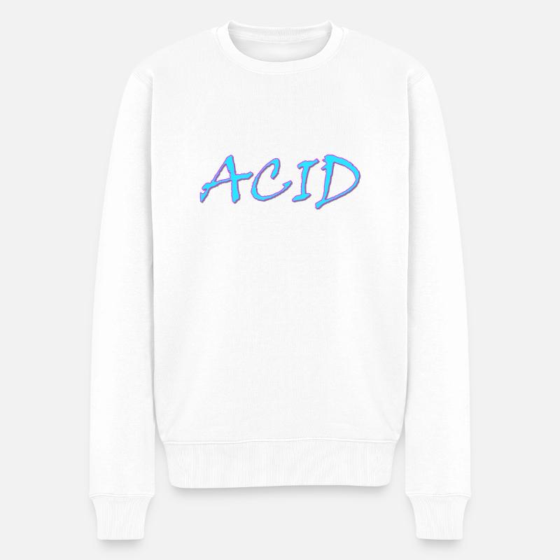Acid - Männer Premium Bio Pullover - Weiß