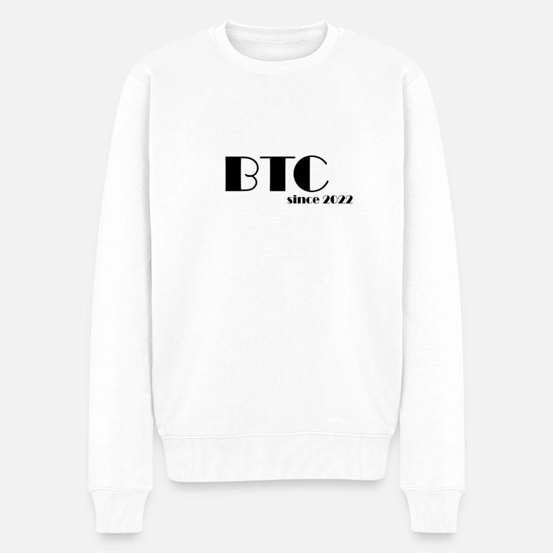 BTC since 2022 s - Männer Premium Bio Pullover - Weiß