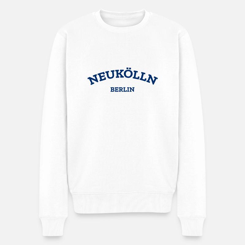 Berlin - Neukölln - Berlinerin - Berliner Bär - Männer Premium Bio Pullover - Weiß