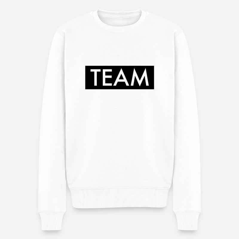 Team - Männer Premium Bio Pullover - Weiß