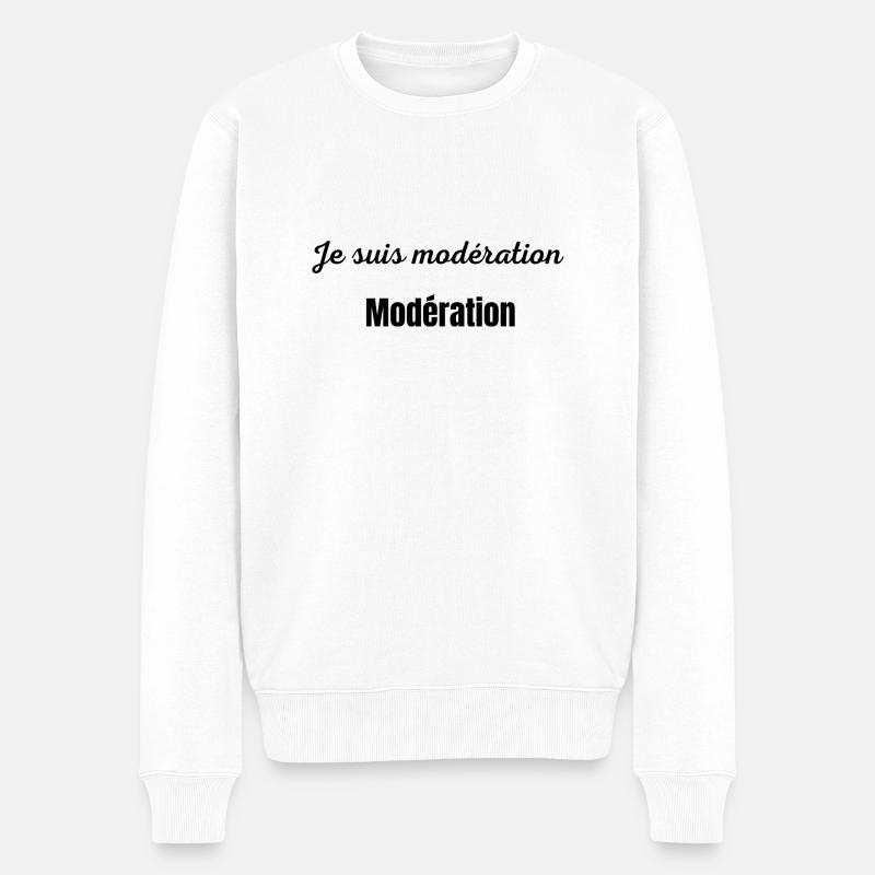 Je suis modération - Pull Premium bio Homme - blanc