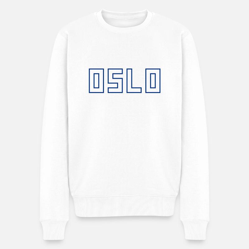 Oslo - Männer Premium Bio Pullover - Weiß