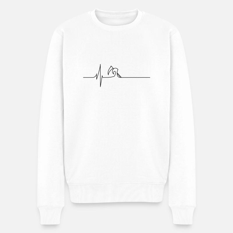 Électrocardiogramme - La Mort - Noir - Pull Premium bio Homme - blanc