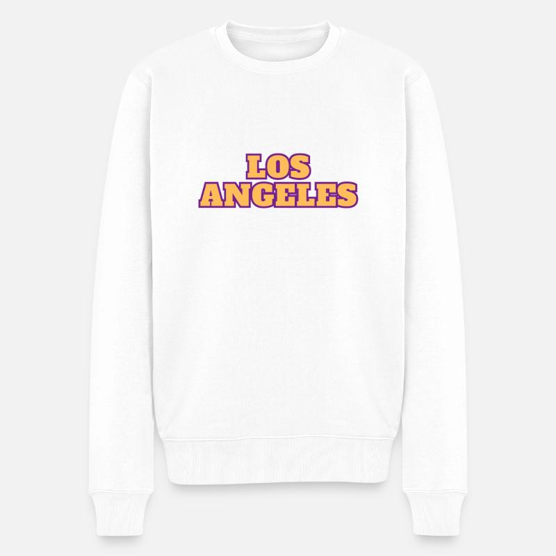 Los Angeles - Männer Premium Bio Pullover - Weiß