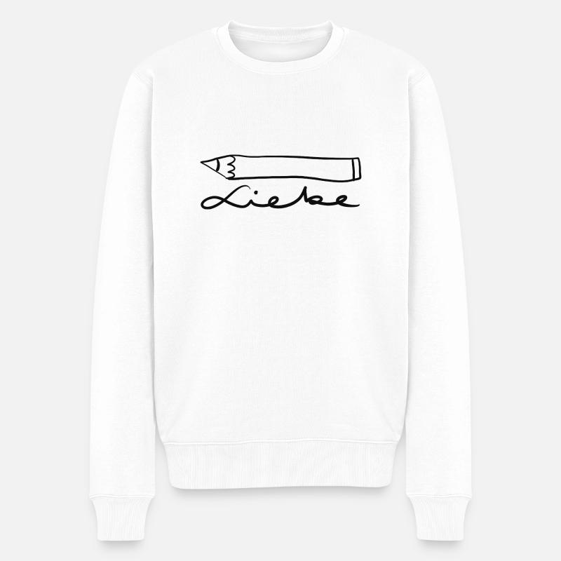 Stiftliebe - Männer Premium Bio Pullover - Weiß