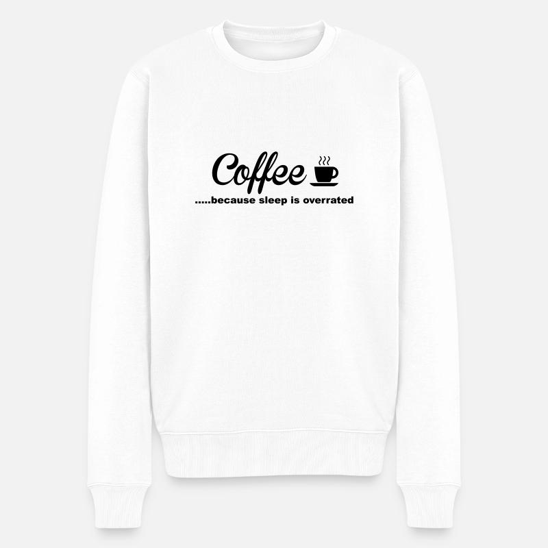 Coffee - Pull Premium bio Homme - blanc