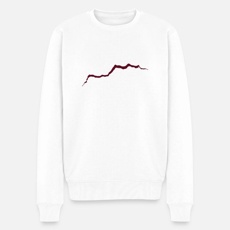 Trou déchiré espace - Pull Premium bio Homme - blanc