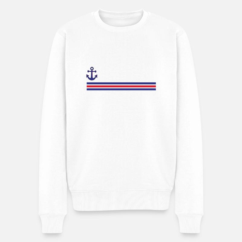 Ancre marinière - Pull Premium bio Homme - blanc