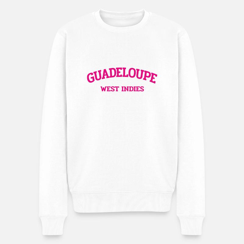 Guadeloupe - Point-à-Pitre - Caraïbes - Antilles - Pull Premium bio Homme - blanc