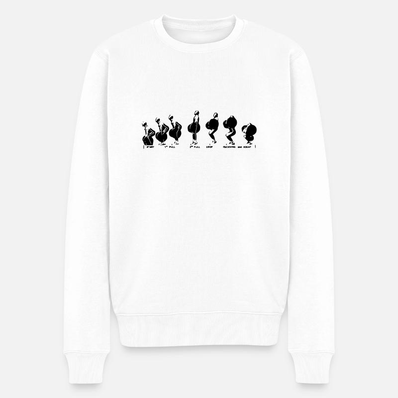 Squat Clean - Pull Premium bio Homme - blanc