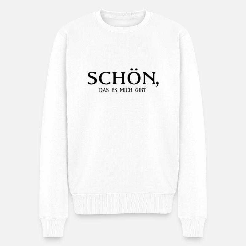 Schön das es mich gibt - Männer Premium Bio Pullover - Weiß