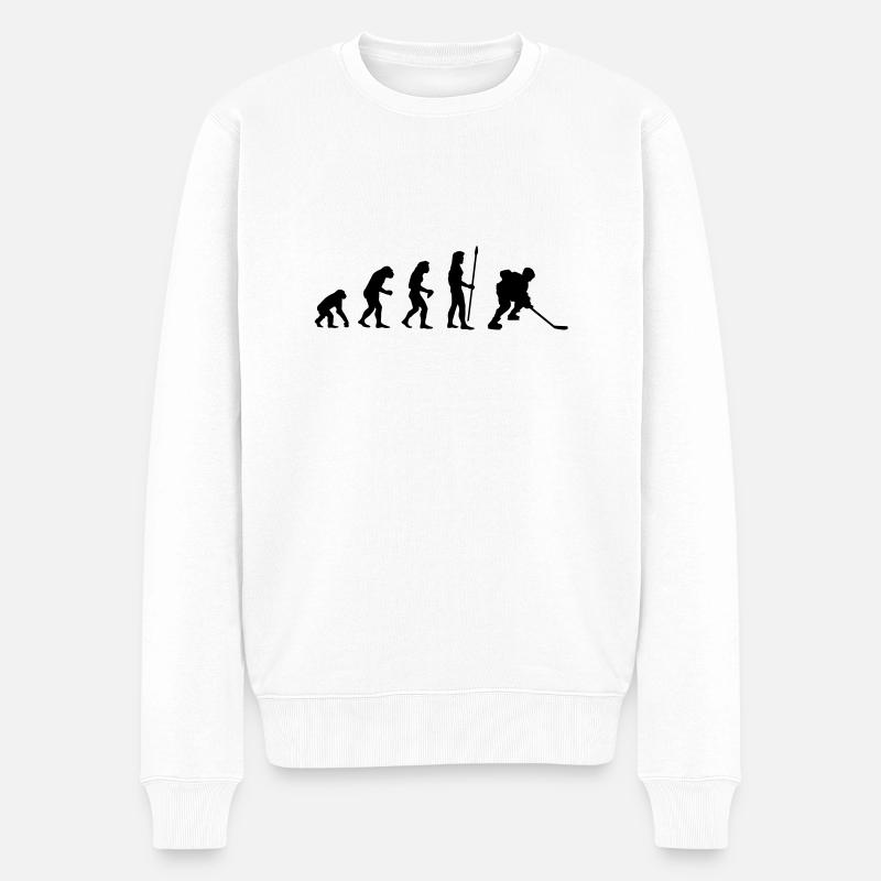 evolution_icehockey1 - Pull Premium bio Homme - blanc