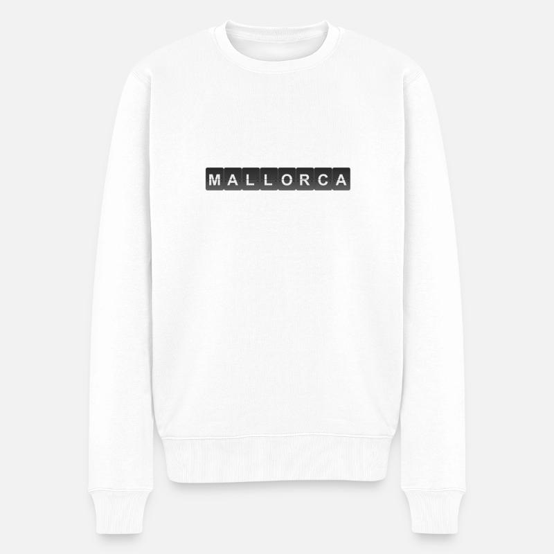 Mallorca Flughafen - Männer Premium Bio Pullover - Weiß