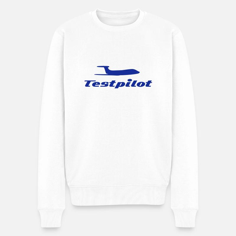 testpilot_a - Pull Premium bio Homme - blanc