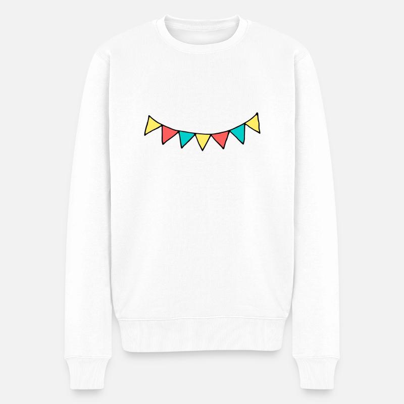 guirlande - Pull Premium bio Homme - blanc