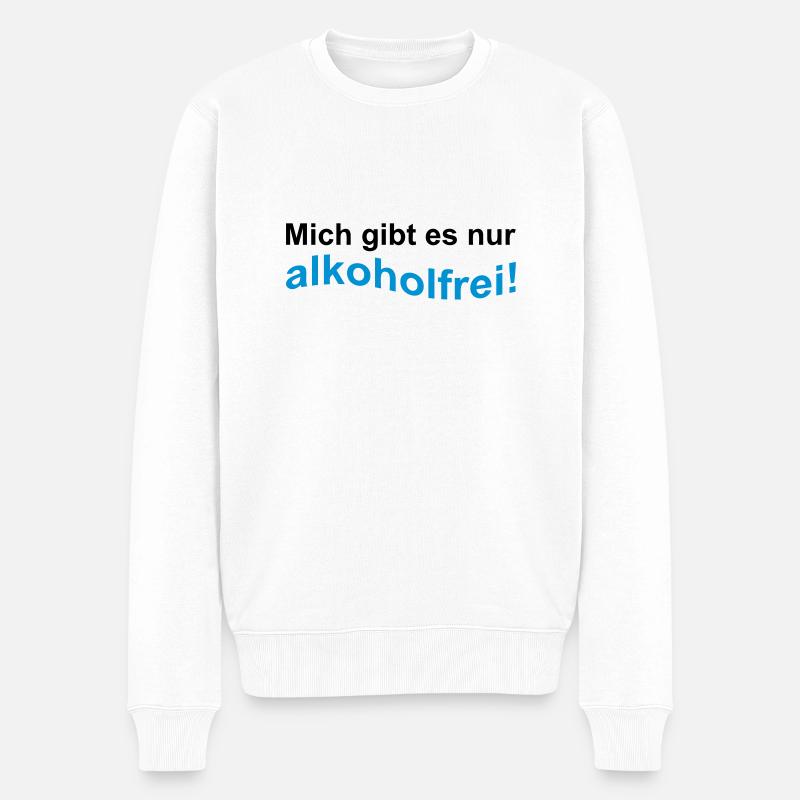 alkoholfrei - Männer Premium Bio Pullover - Weiß