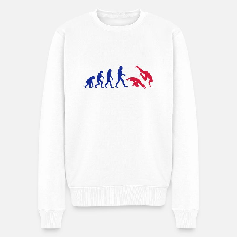 Capoeira Evolution logo - Pull Premium bio Homme - blanc