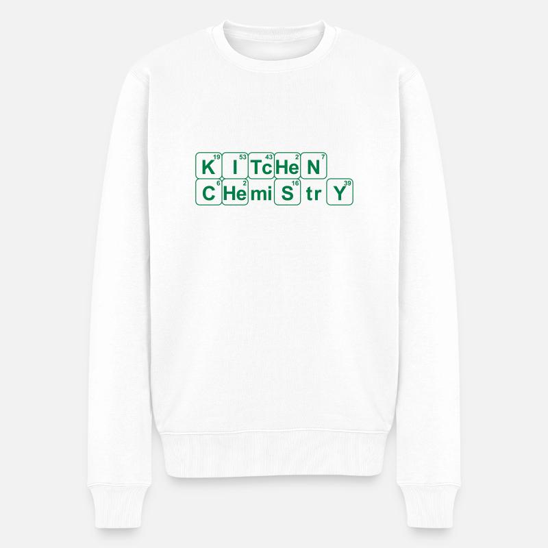 Kitchen Chemistry_V1 - Männer Premium Bio Pullover - Weiß