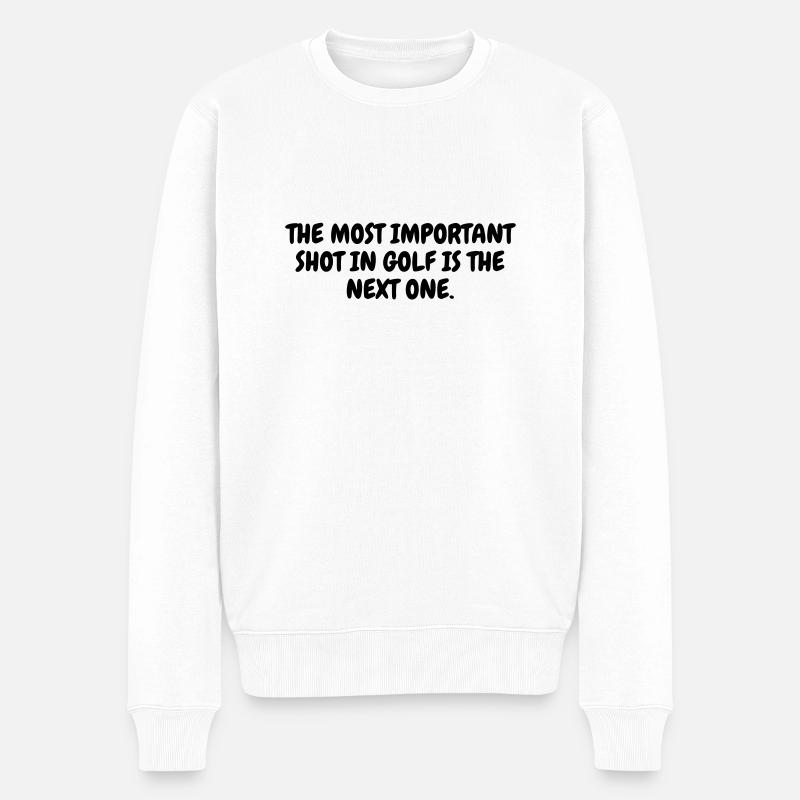 Golf - Sport - Golfer - Club - Green - Game - Play - Pull Premium bio Homme - blanc