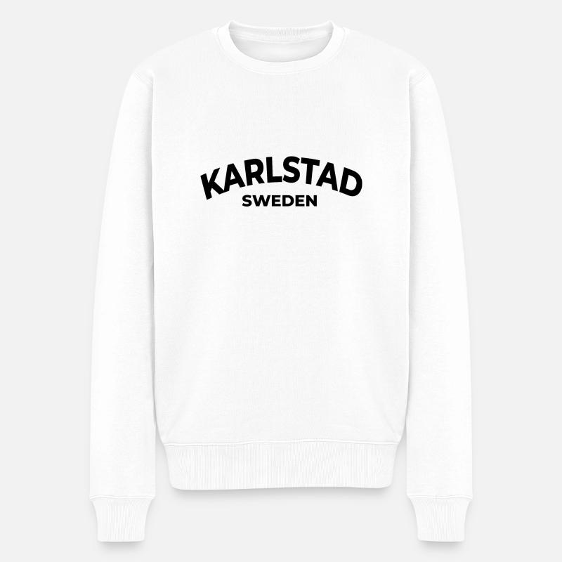 Karlstad - Männer Premium Bio Pullover - Weiß