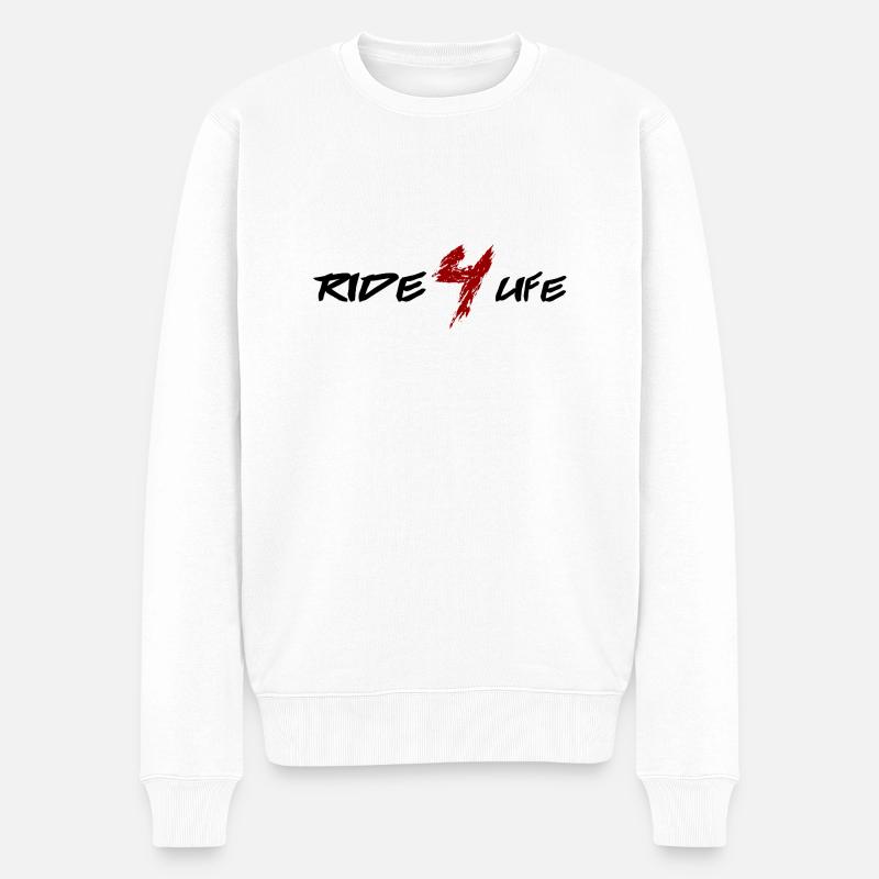 ride 4 life - Männer Premium Bio Pullover - Weiß