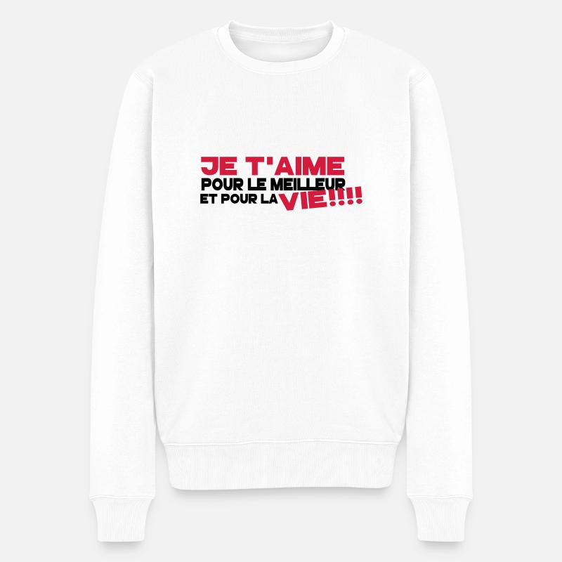 Aimer pour la vie - Pull Premium bio Homme - blanc