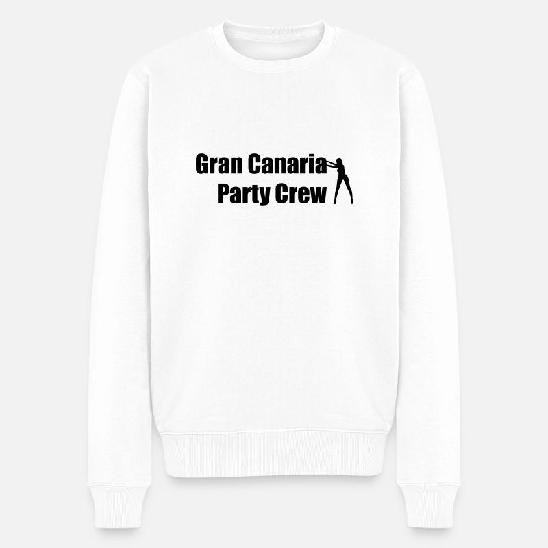 Gran Canaria - Männer Premium Bio Pullover - Weiß