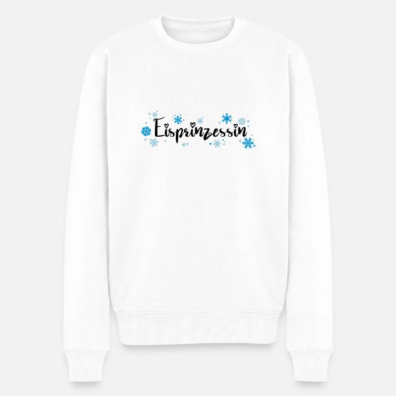 Eisprinzessin - Männer Premium Bio Pullover - Weiß
