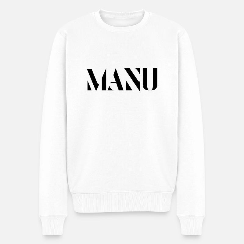 MANU - Pull Premium bio Homme - blanc