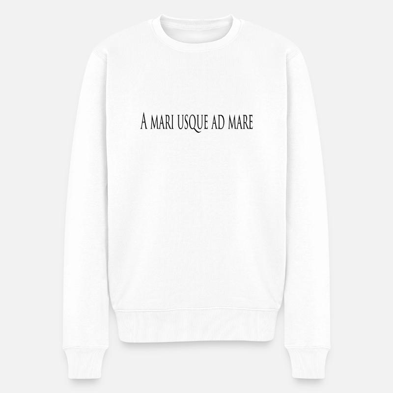 Meer zu Meer - Männer Premium Bio Pullover - Weiß