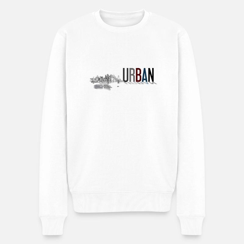 URBAIN - Pull Premium bio Homme - blanc