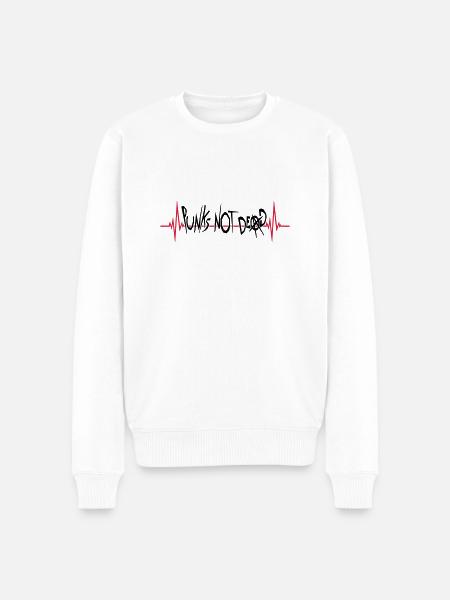 punks not dead quote - Men's Premium Organic Jumper - white