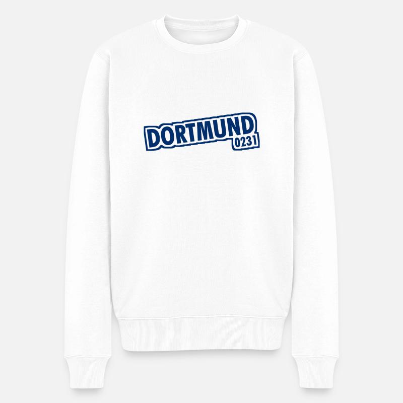 Dortmund - 0231 - Vorwahl - Männer Premium Bio Pullover - Weiß