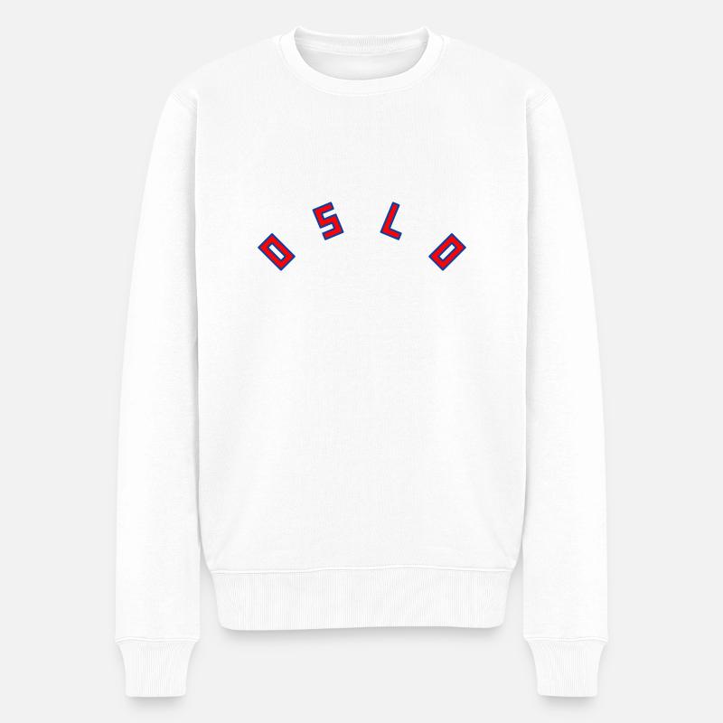 Oslo - Männer Premium Bio Pullover - Weiß