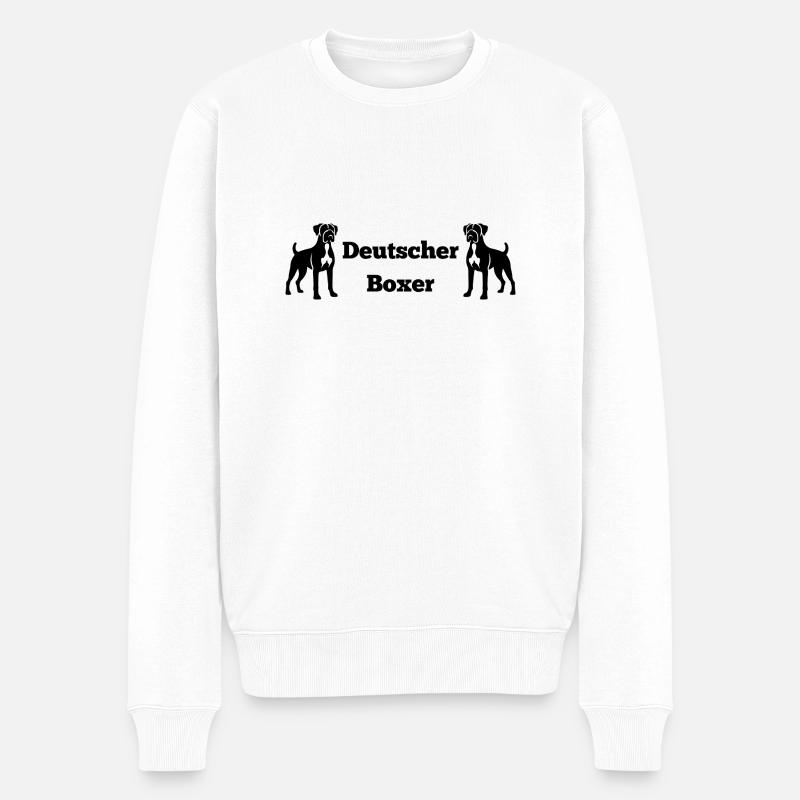 Deutscher Boxer - Männer Premium Bio Pullover - Weiß