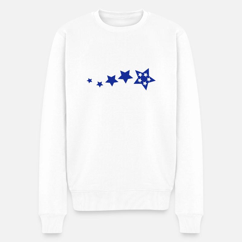 stars2 - Pull Premium bio Homme - blanc