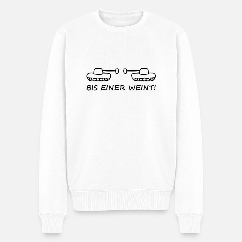 bis_einer_weint_panzer_1c - Pull Premium bio Homme - blanc