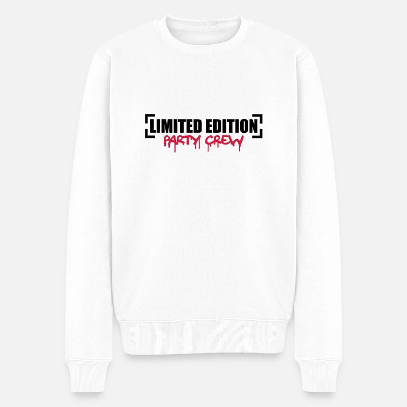 Limited Edition Party Crew Design - Pull Premium bio Homme - blanc