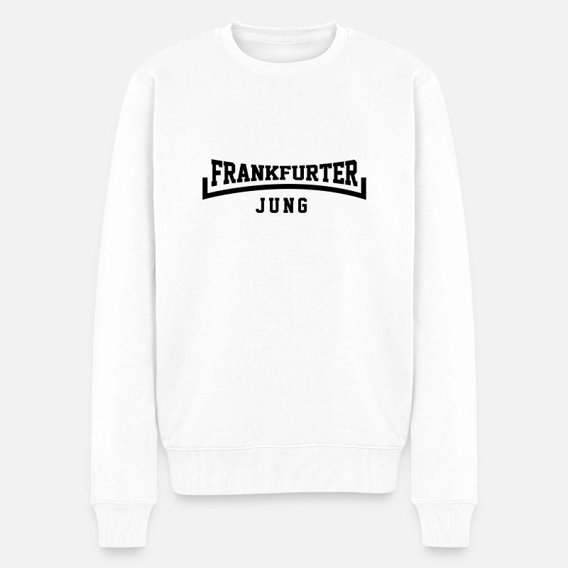 Frankfurter Jung - Männer Premium Bio Pullover - Weiß